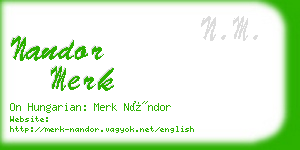 nandor merk business card